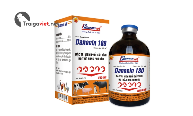 Danocin 180 trị các bệnh viêm phổi, ho, khó thở 