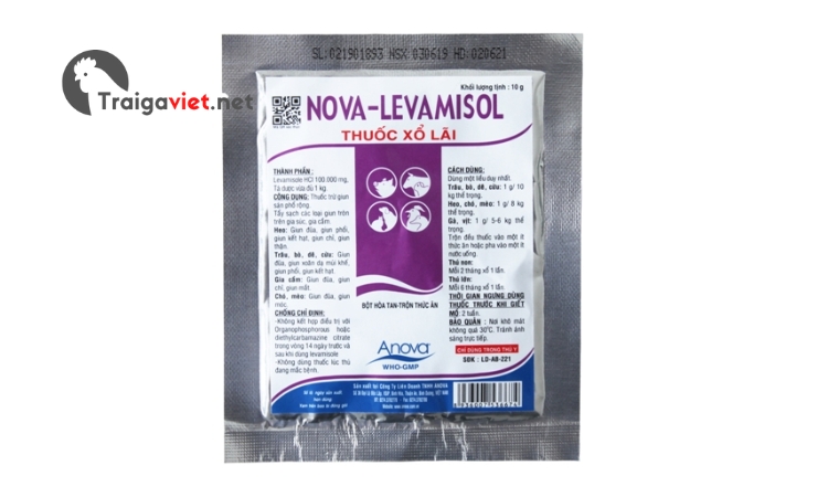 Nova - Levamisol  thuốc trừ giun sán phổ rộng